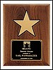 Aluminum Star on Solid Walnut Plaque (9"x12")